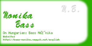 monika bass business card